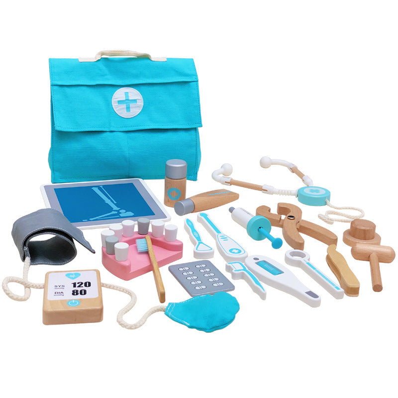 Wooden Doctor Dentist Playset for Toddlers