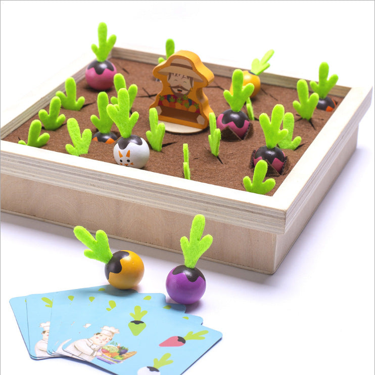 Wooden Vegetable Garden Memory Matching Game