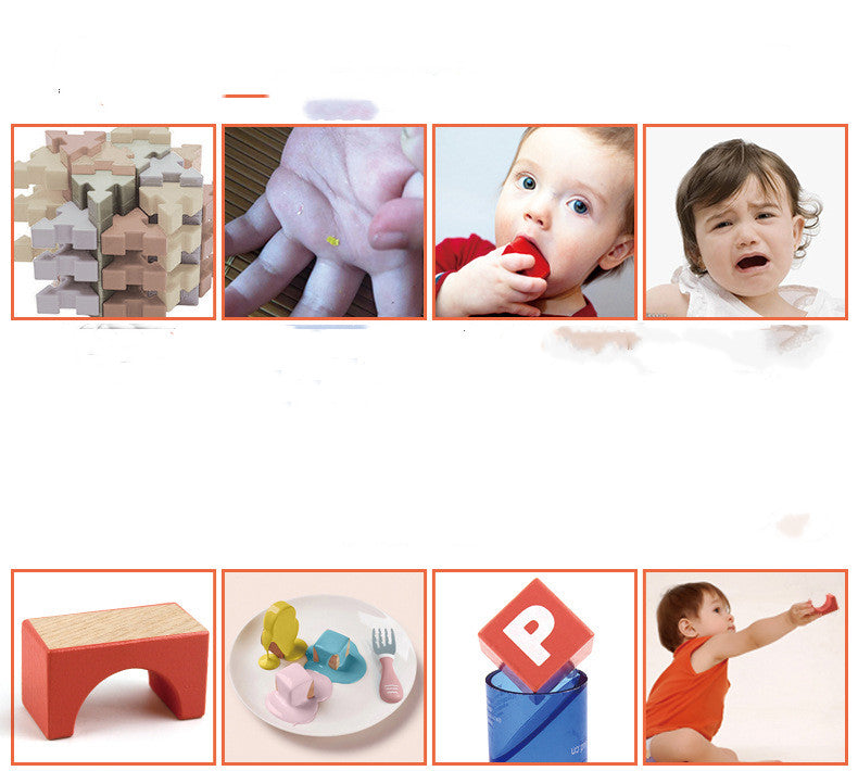 Multicolor Wooden Alphabet Building Blocks