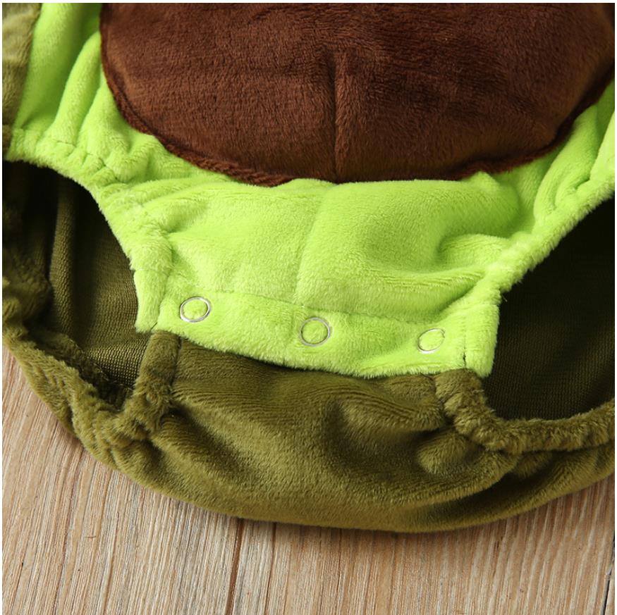 Baby Avocado Warm Hooded Jumpsuit