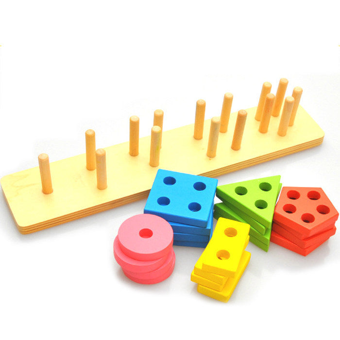 Montessori Geometric Shape Stacking Baby Toy