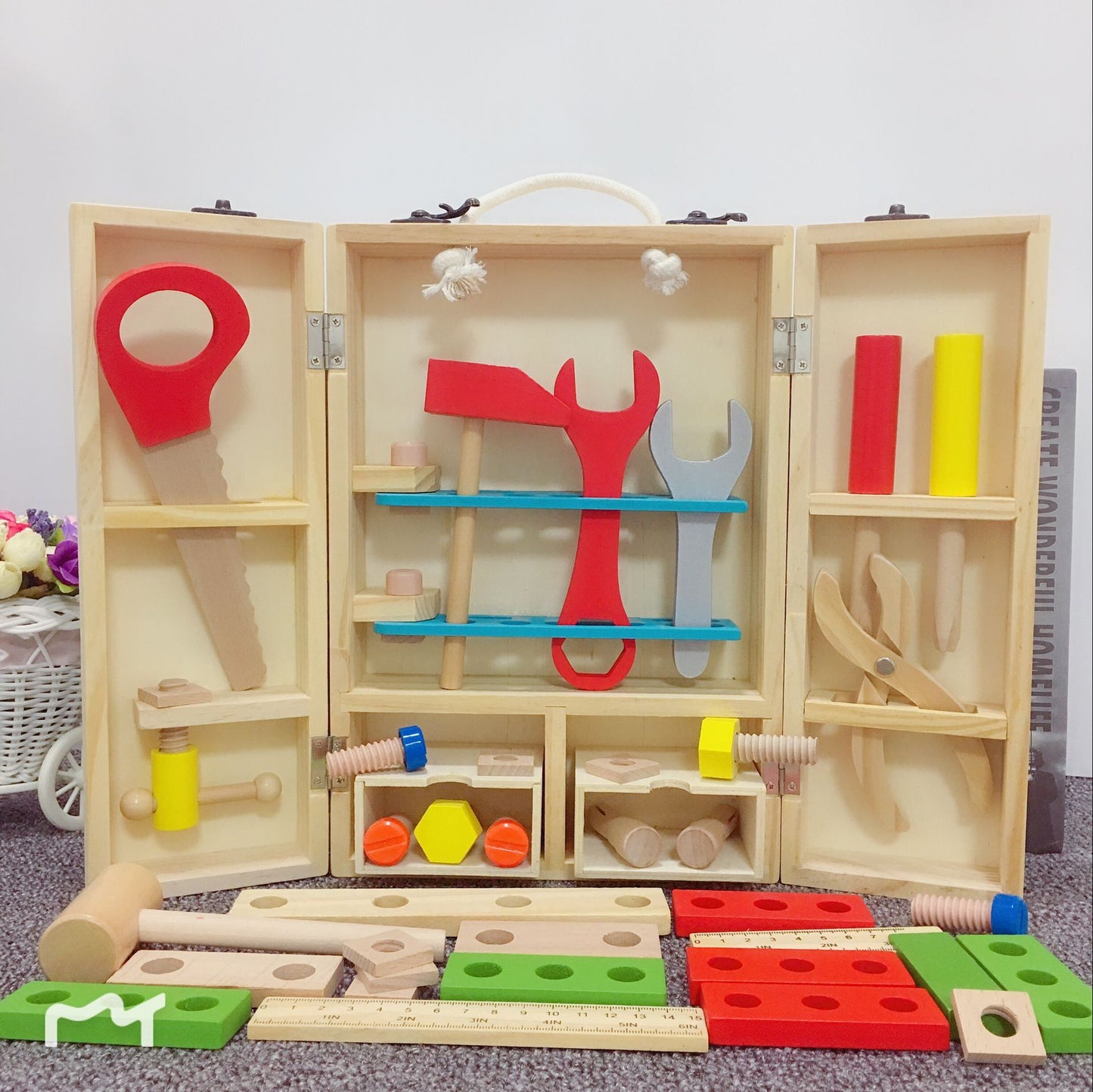 Wooden Toolbox & Woodworking Toy Sets - Various Ages