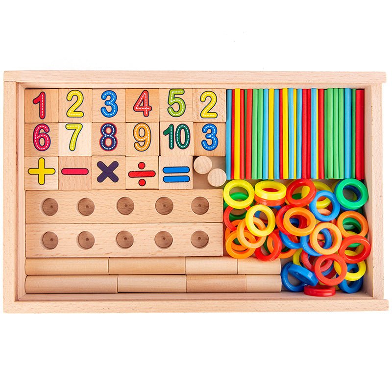 Children's Wooden Math Learning Box
