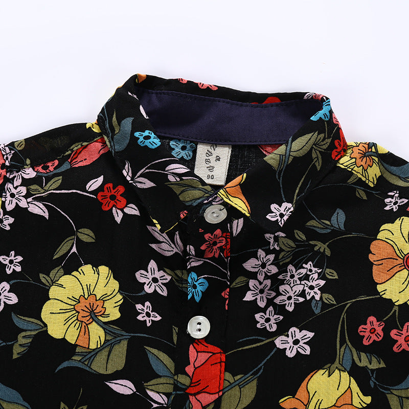 Flower Print Button Down Shirt
