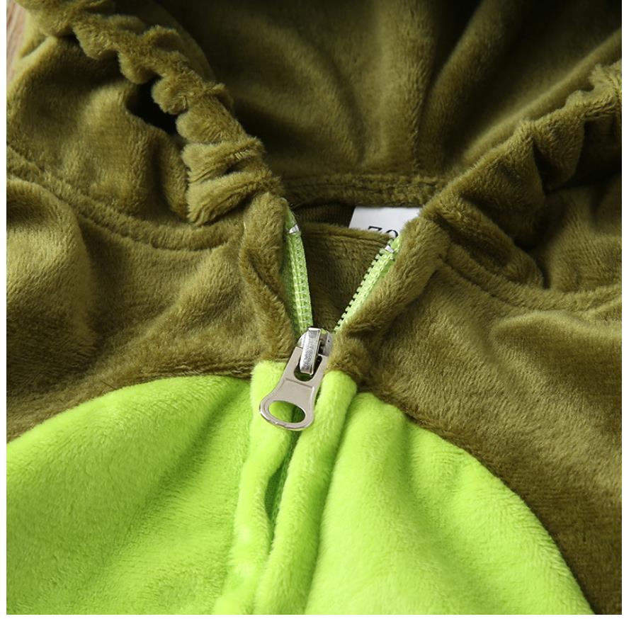 Baby Avocado Warm Hooded Jumpsuit