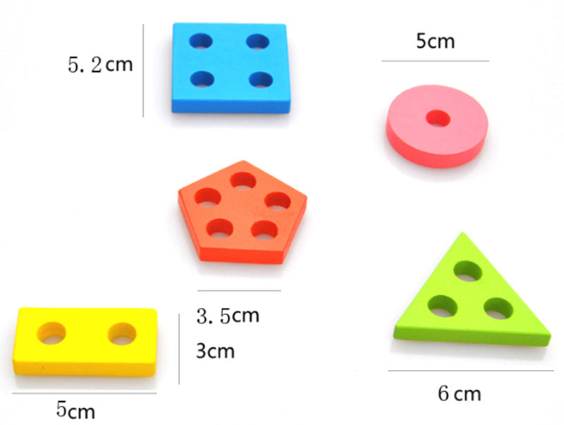 Montessori Geometric Shape Stacking Baby Toy