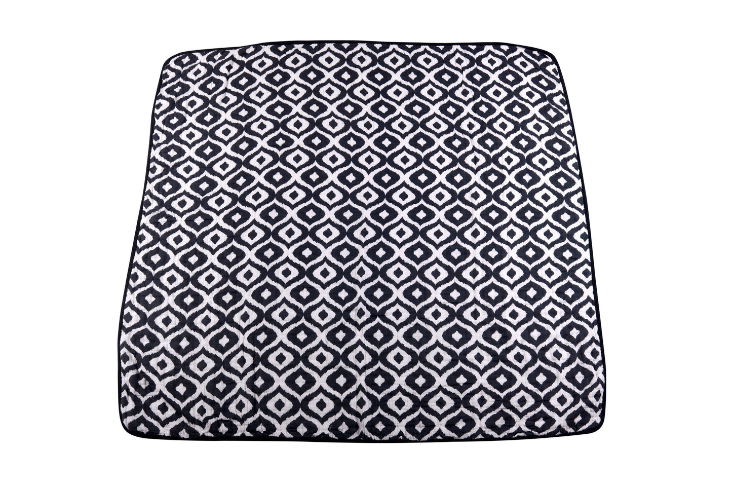 Moroccan Blue and Flower Child Cotton Muslin Blanket