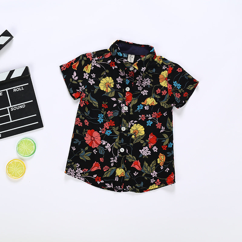 Flower Print Button Down Shirt