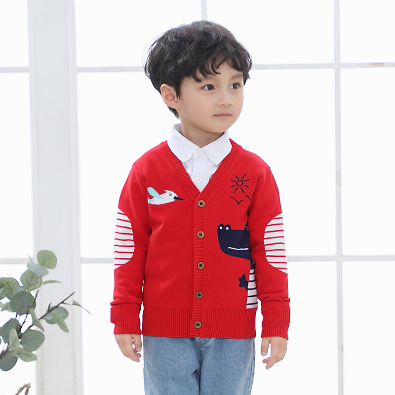 See You Later Alligator Boys Cardigan Sweater