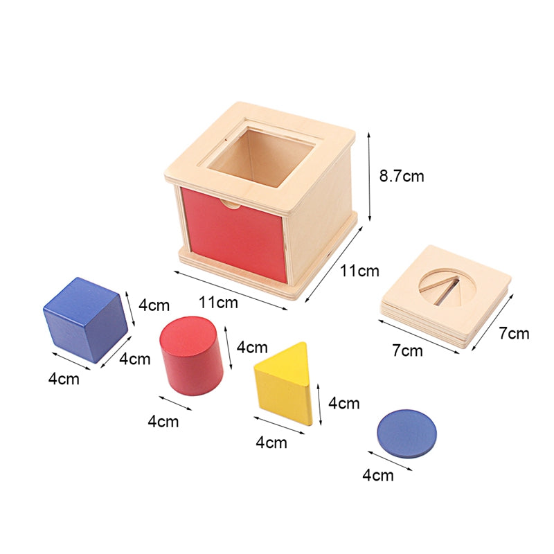 Montessori Target Shapes Box w/ Interchangeable Lid