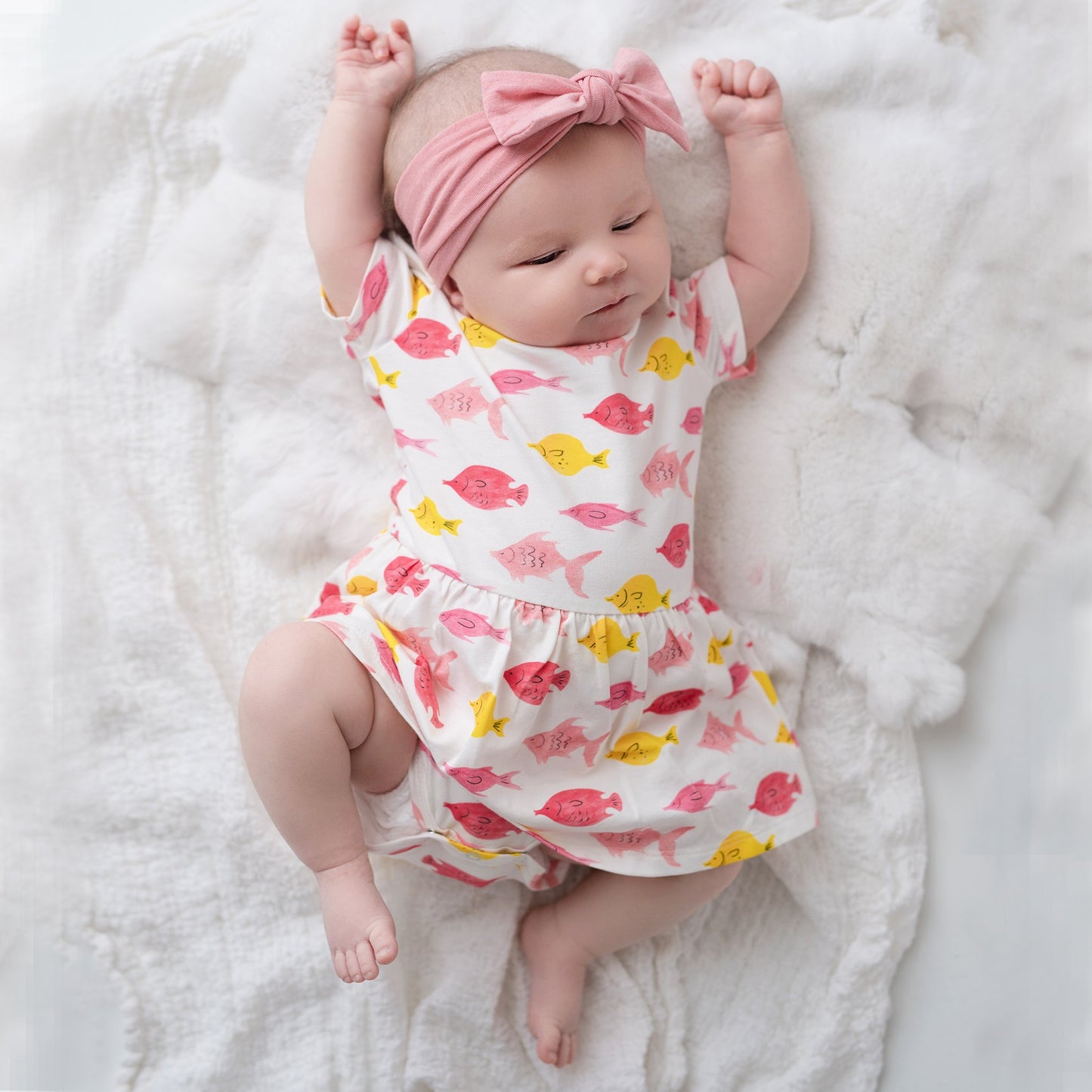 Infant-Toddler "Fishies" Onesie Dress