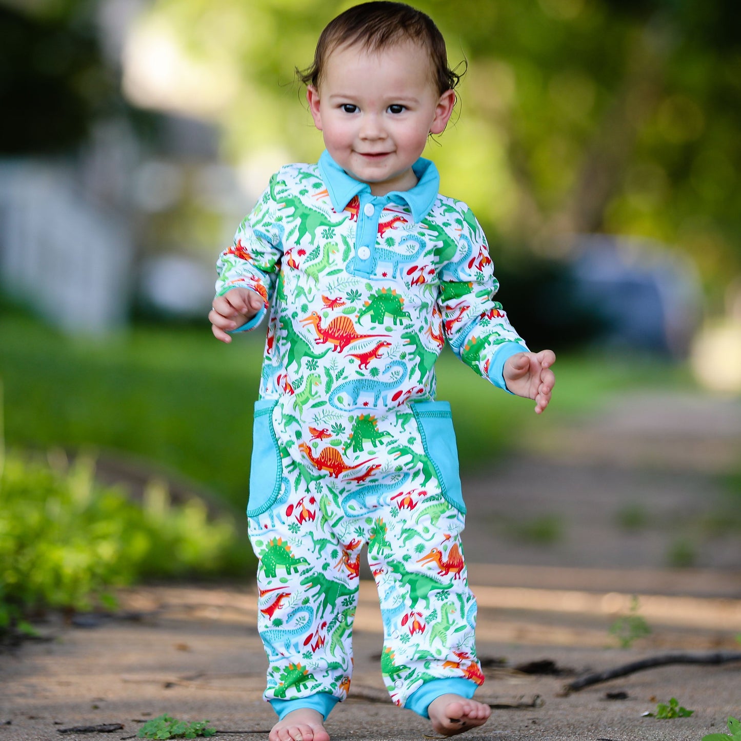 Dinosaur T Rex Baby/Toddler Boys Romper