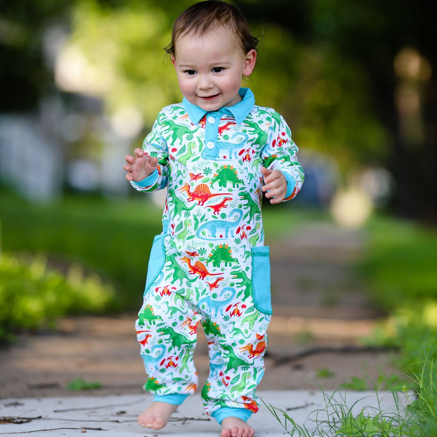Dinosaur T Rex Baby/Toddler Boys Romper