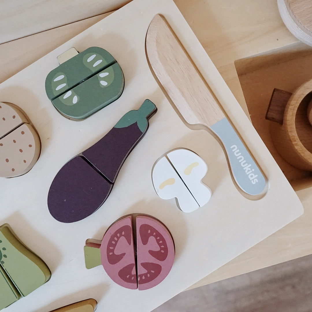 Wooden Vegetables Cut And Play Kitchen Toy