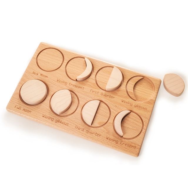 Moon Phase Montessori Wooden Playset