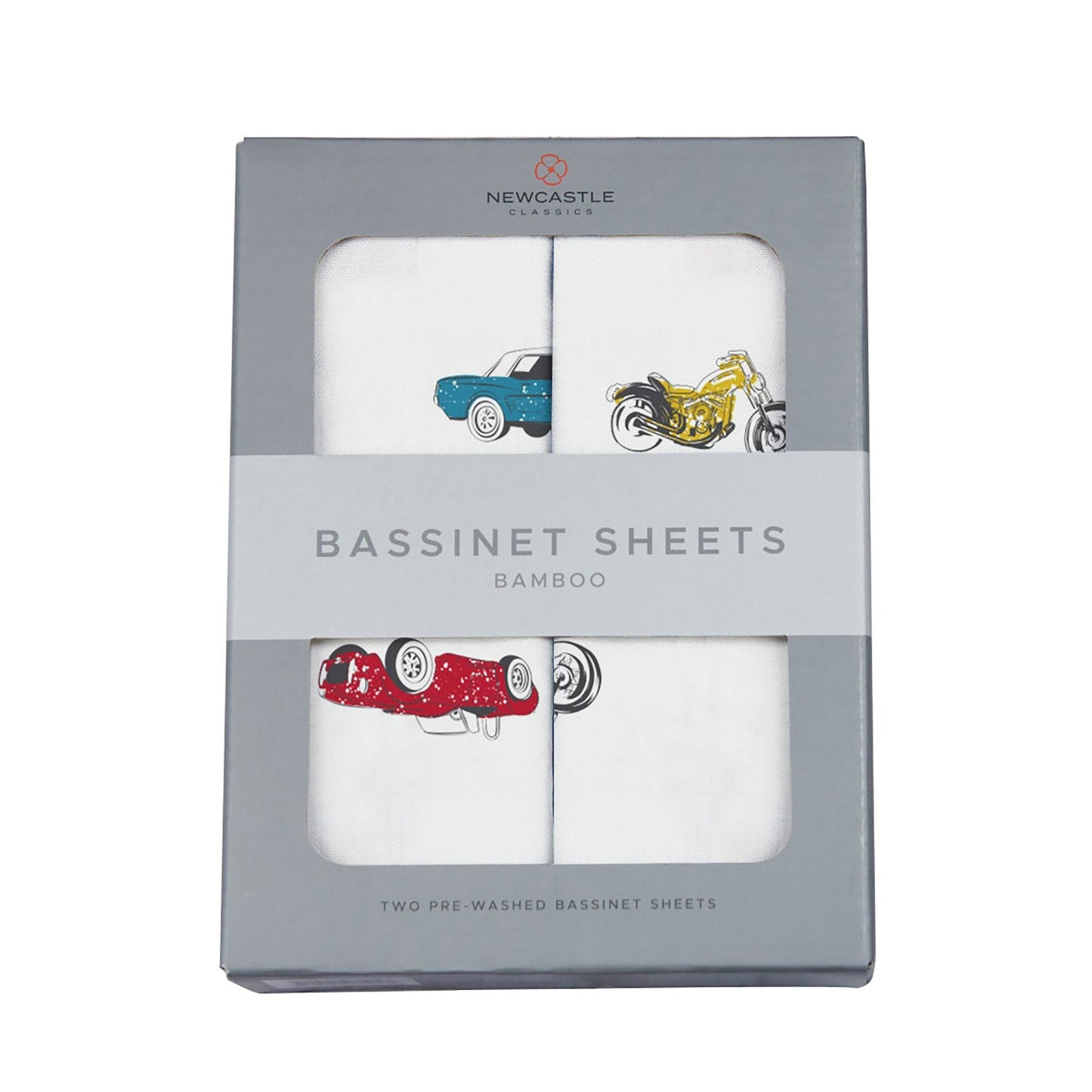 Vintage Cars and Motorcycles Bamboo Changing Pad Cover/Bassinet Sheets