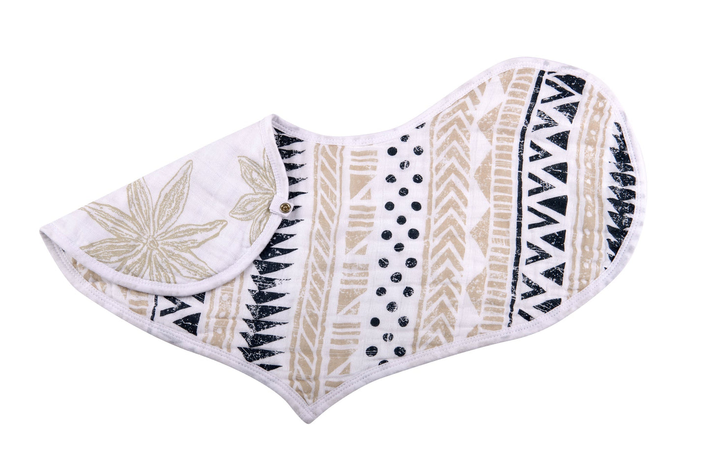 Moroccan | Boho | Flower Heart Shaped Cotton Bibs - 2 Pack