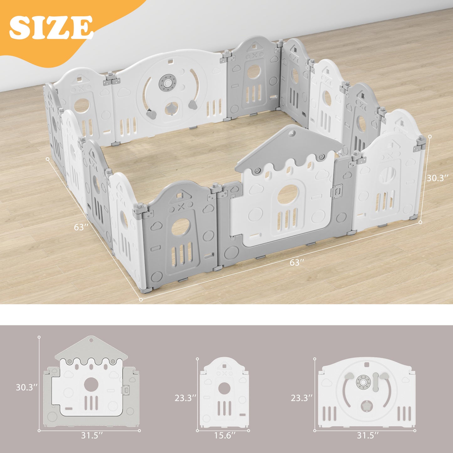 Playpen for Toddler - Kids Activity Center - Large Play Yard