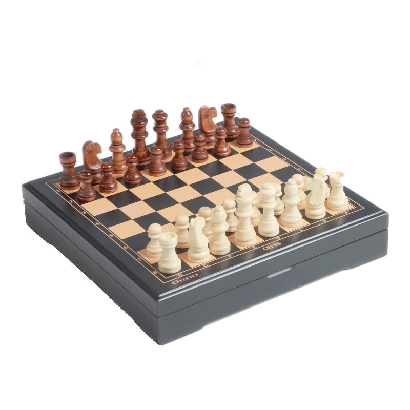 Mini Chess Game Wooden Board & Pieces