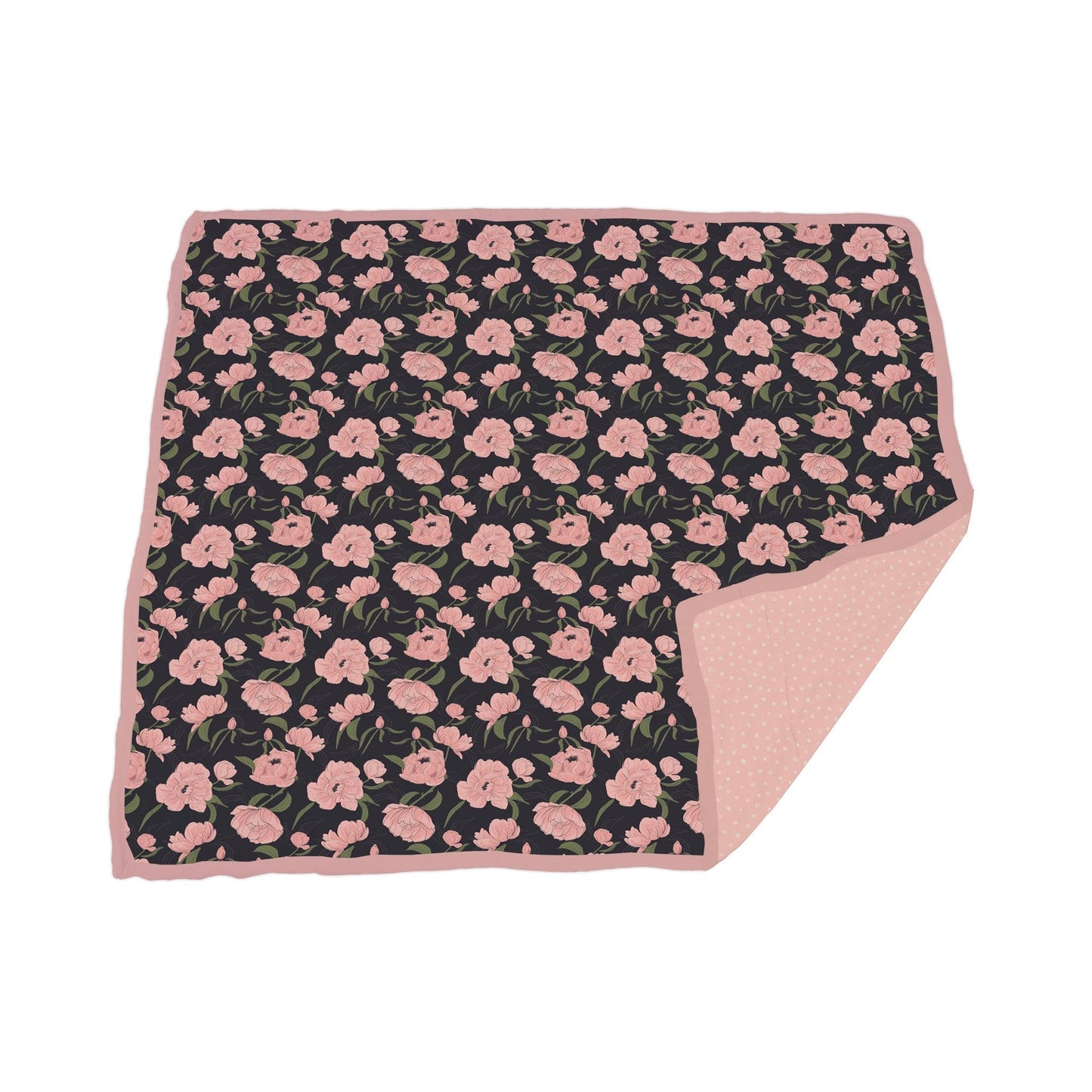 Peonies and Pretty in Pink Reversible Bamboo Blanket