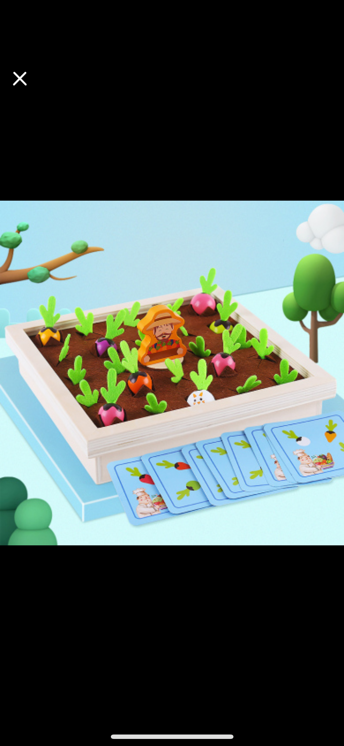 Wooden Vegetable Garden Memory Matching Game