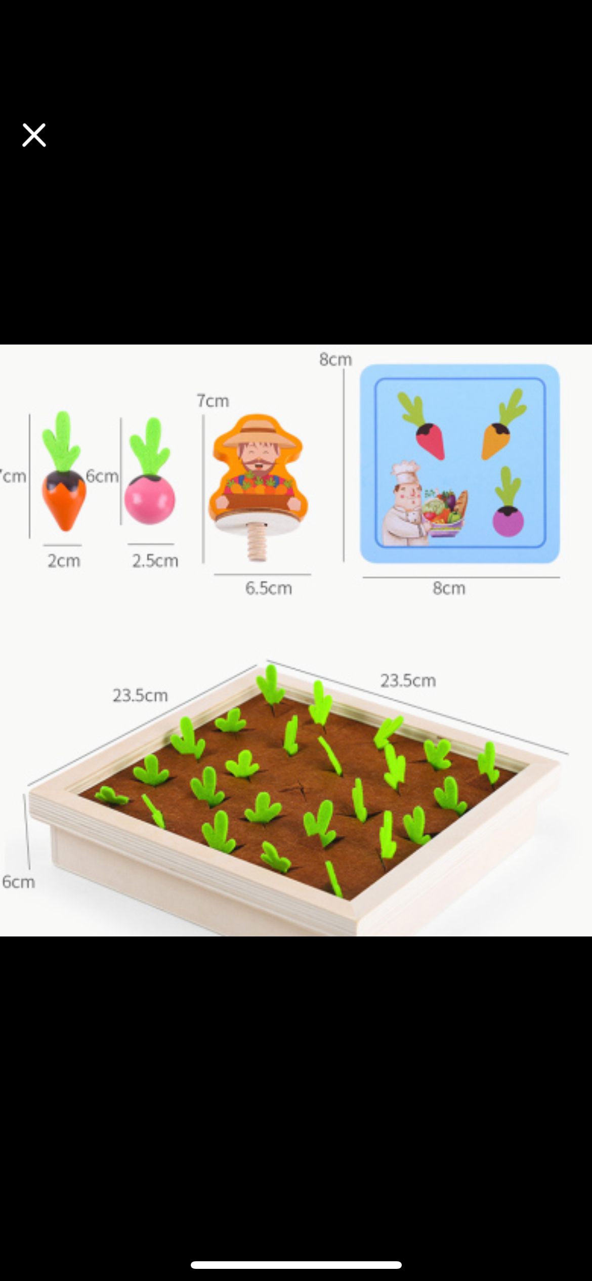 Wooden Vegetable Garden Memory Matching Game