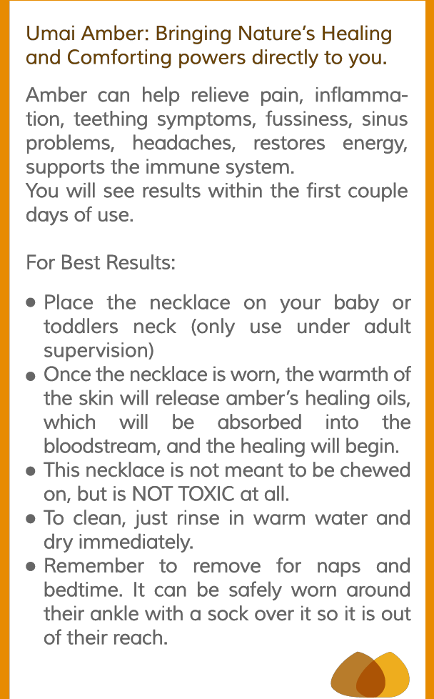 Cognac Amber + Amethyst Kids Necklace