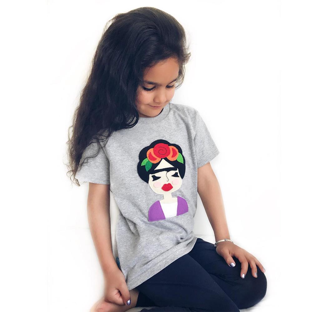 Frida Kahlo is such an inspiration! WE love her art and revolutionary spirit. Handmade and hand-stitched. For boys & girls. Materials: Felt pieces cut and appliqued to the 100% cotton onesie. This cool unique tee is made to order and with 100% love!