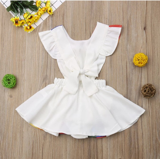 Toddler Girl Rainbow Striped Summer Dress