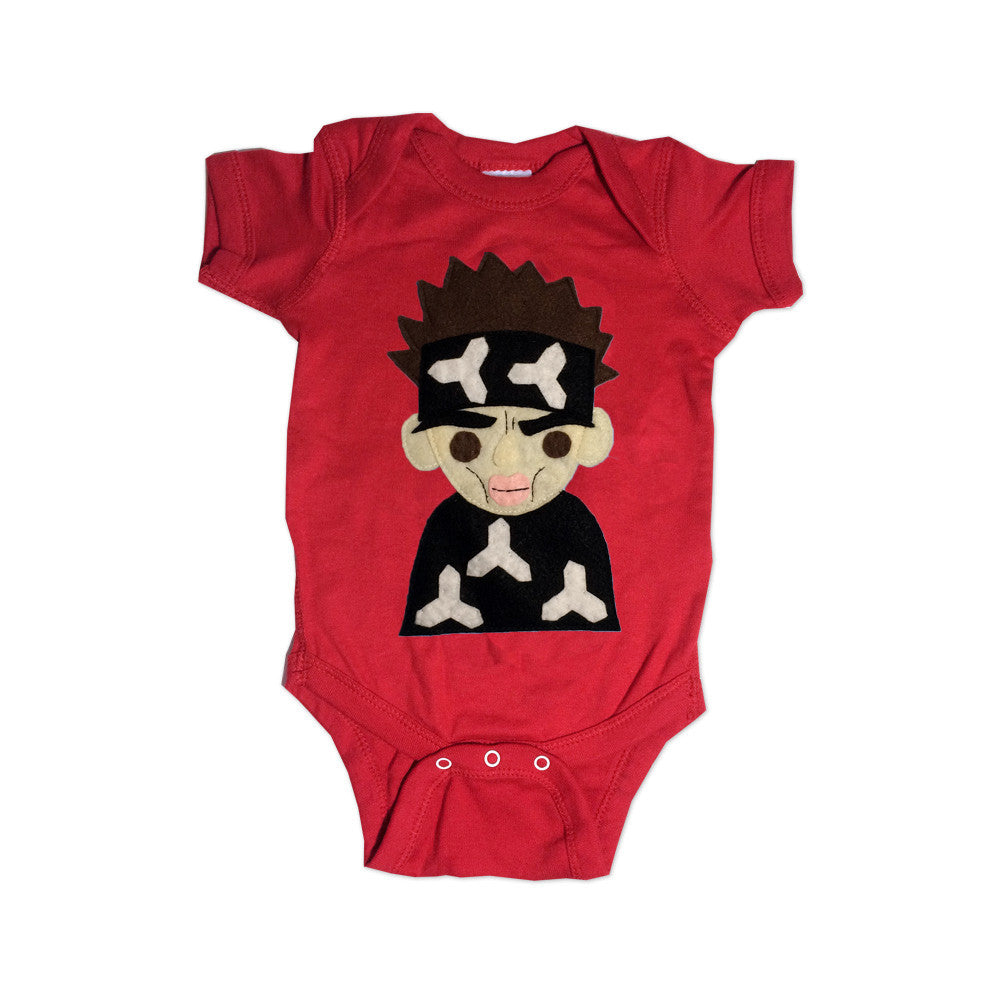 Who's the supermodel here!? It's the little one who's rocking this super cool one-of-a-kind onesie! This is the perfect gift for your little supermodel! With this on, he'll be giving you 'the Blue Steel' for your next adorable photoshoot. You can rest assured, this is a onesie for babies - not for ants!  Handmade and hand-stitched! Materials: felt pieces appliqued to the 100% cotton onesie. This bodysuit is made to order and with 100% love!