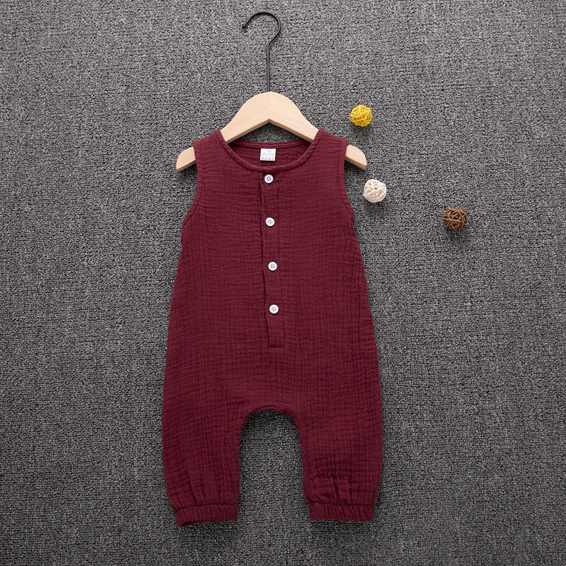Simple Cotton Baby Jumpsuit