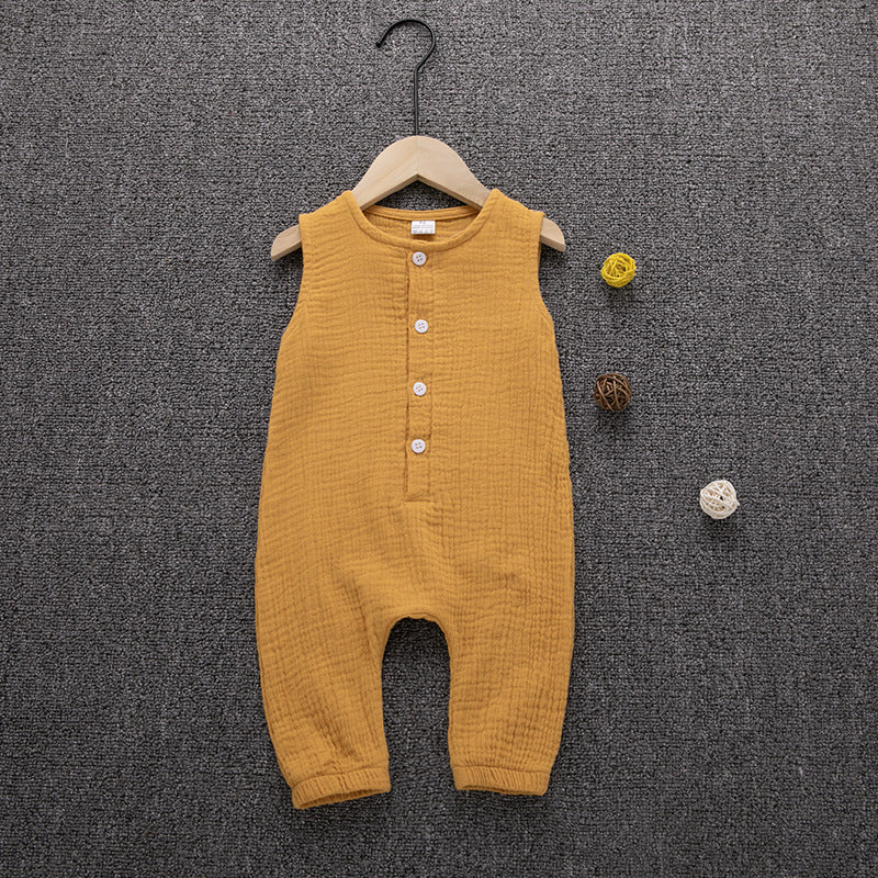 Simple Cotton Baby Jumpsuit