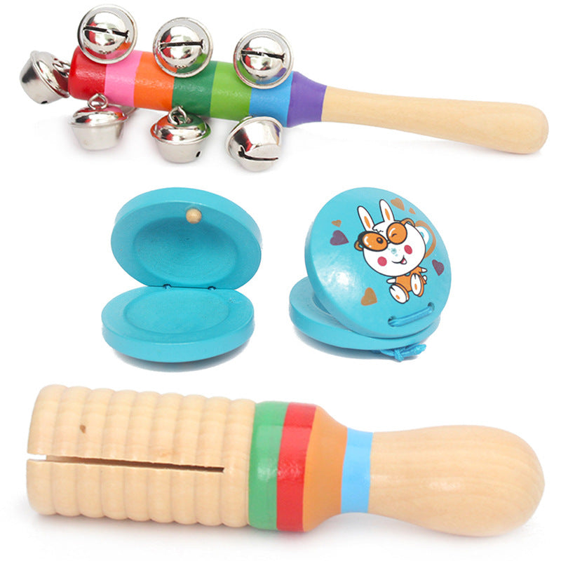 Colorful Wooden Musical Instrument Set 10pcs