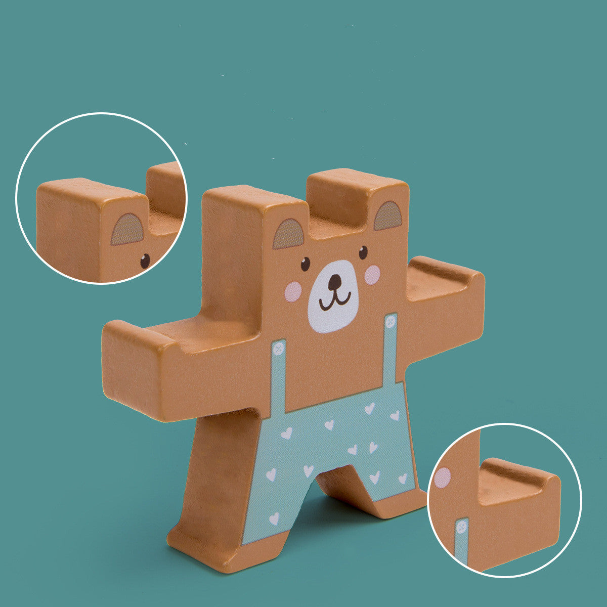 Wooden Animal Building Block Jenga Balance Set