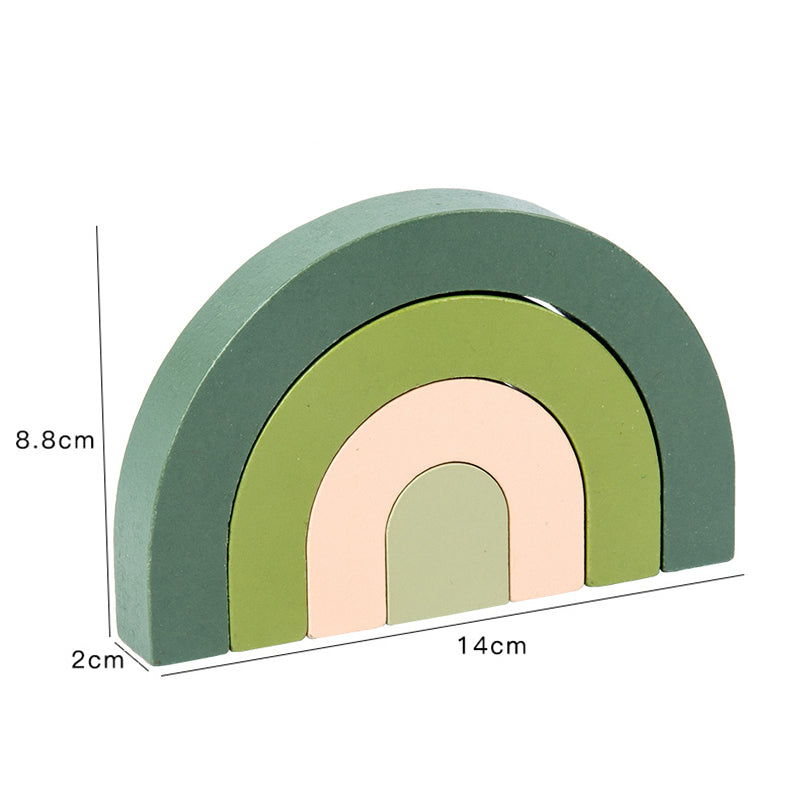 Wooden Rainbow Arch Stacking Decor Toys