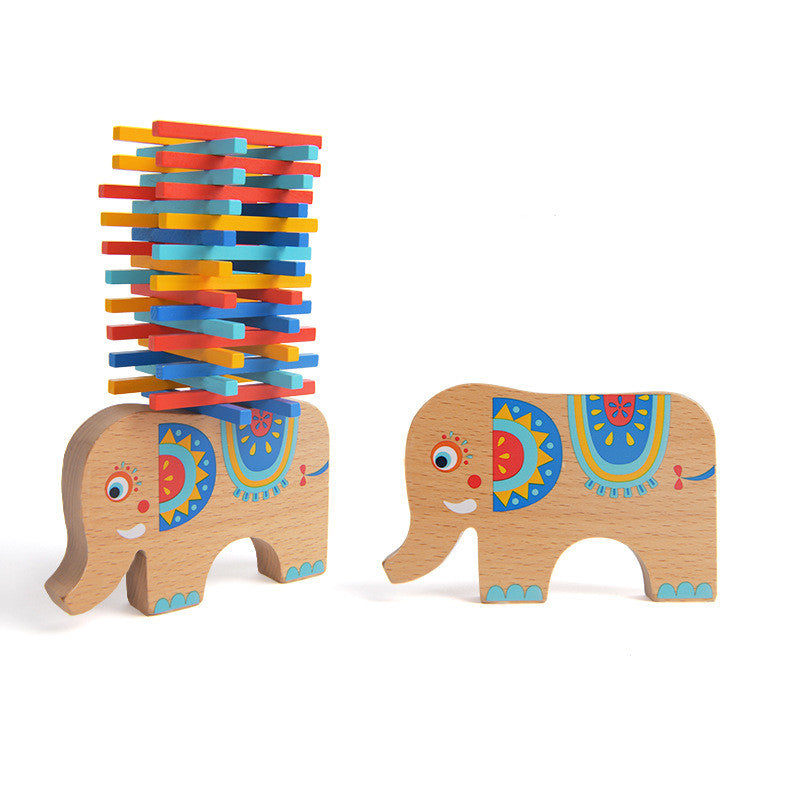Children's Wooden Animal Jenga Balance Stacks