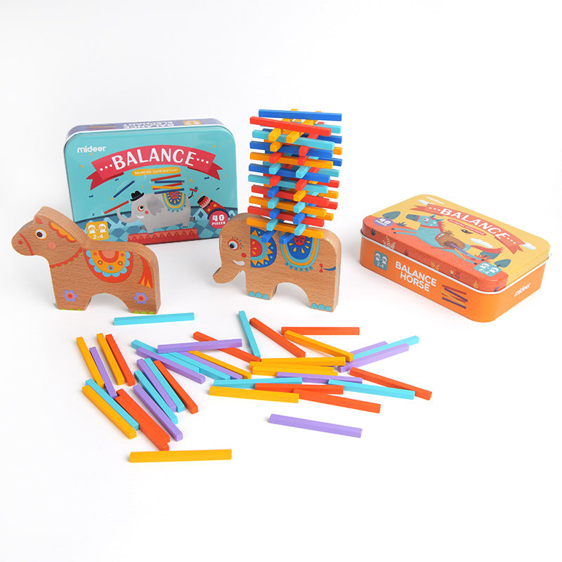 Children's Wooden Animal Jenga Balance Stacks