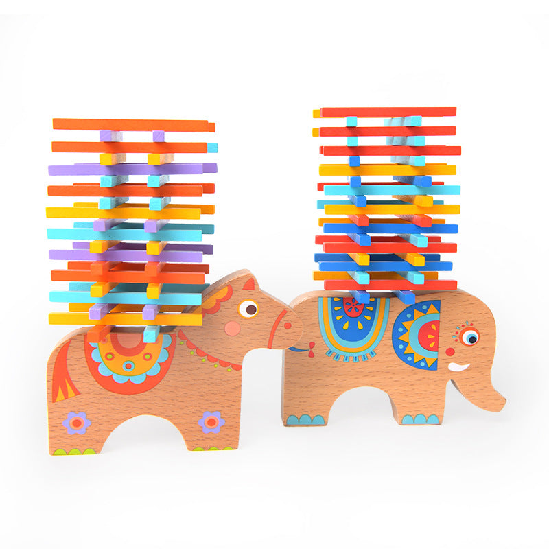 Children's Wooden Animal Jenga Balance Stacks