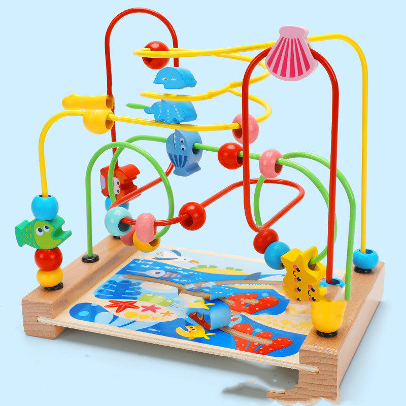 Wooden Maze Bead Slider Toy