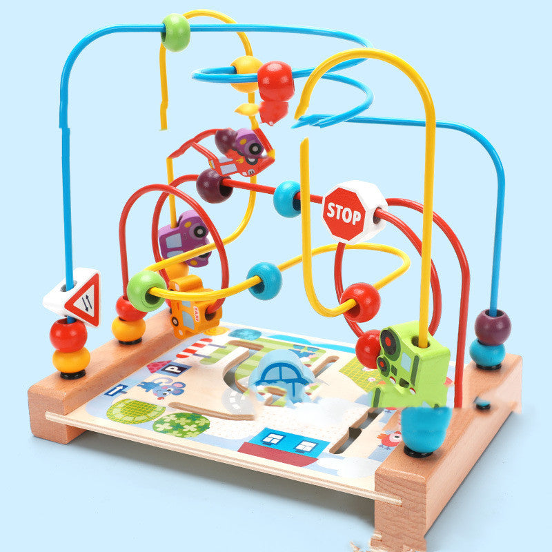 Wooden Maze Bead Slider Toy