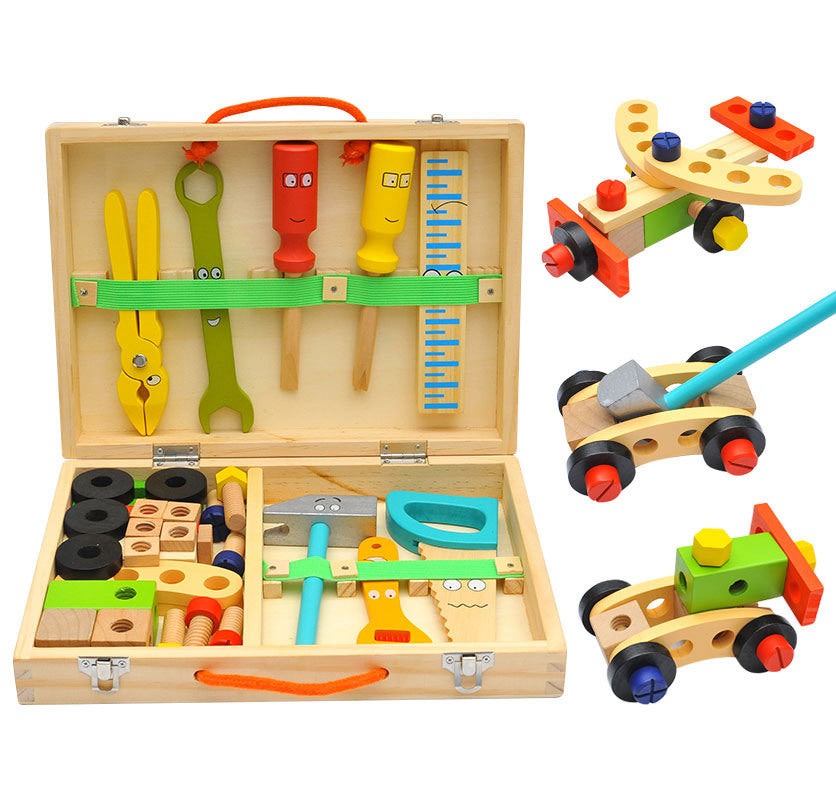 Wooden Toolbox & Woodworking Toy Sets - Various Ages