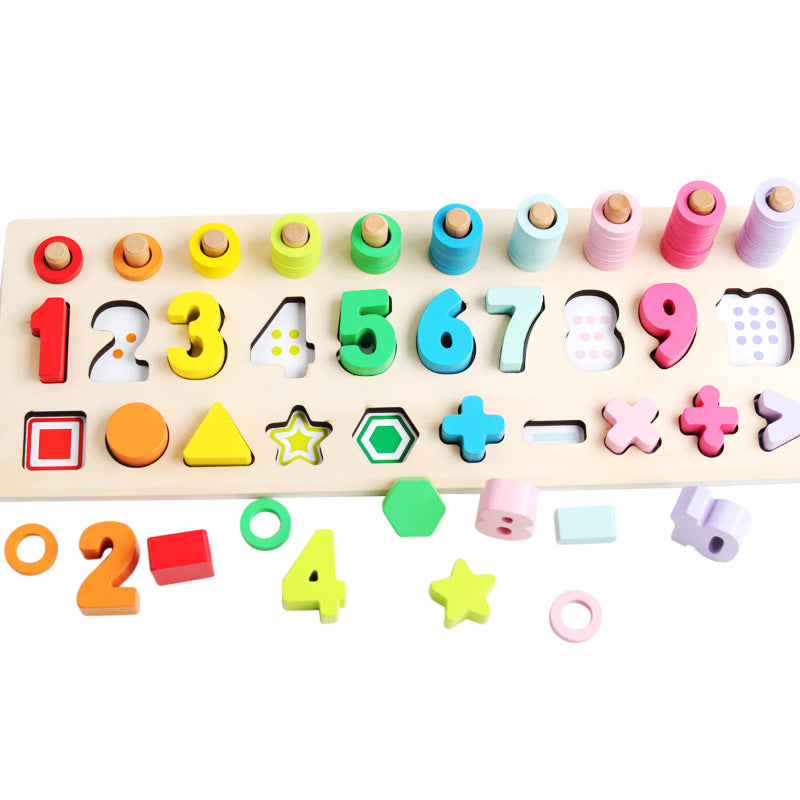 Wooden Logarithmic Counting Math Board
