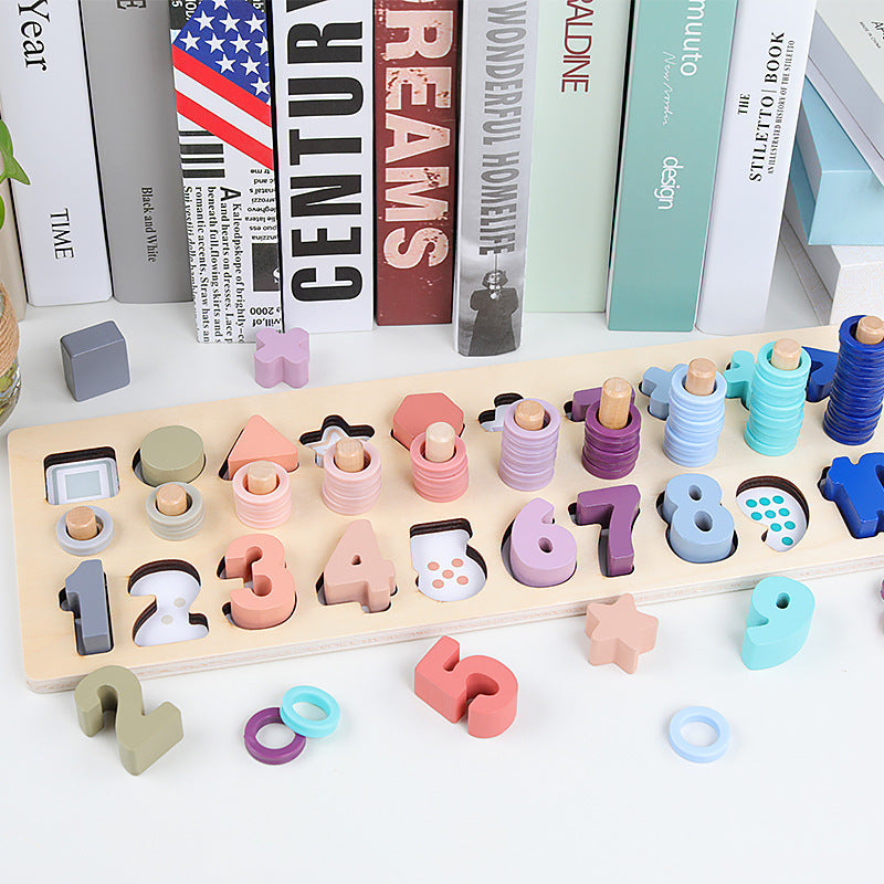Wooden Logarithmic Counting Math Board