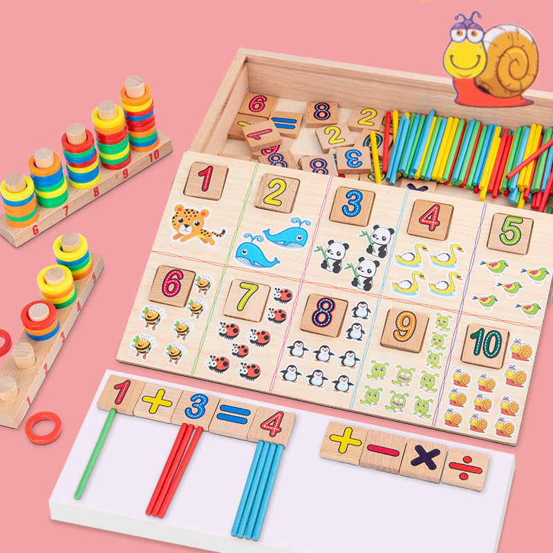 Children's Wooden Math Learning Box