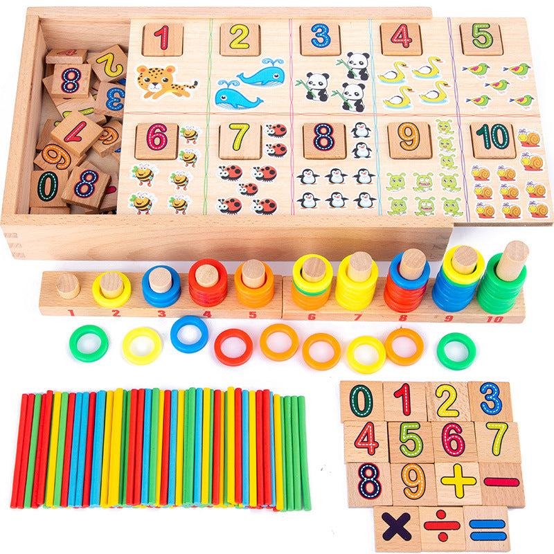 Children's Wooden Math Learning Box