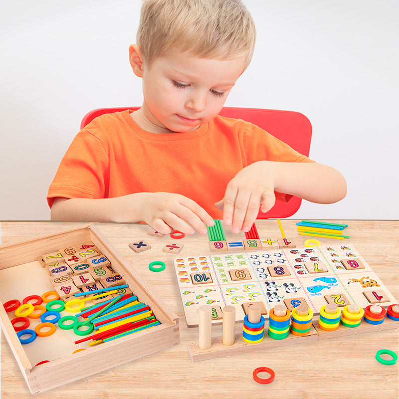 Children's Wooden Math Learning Box