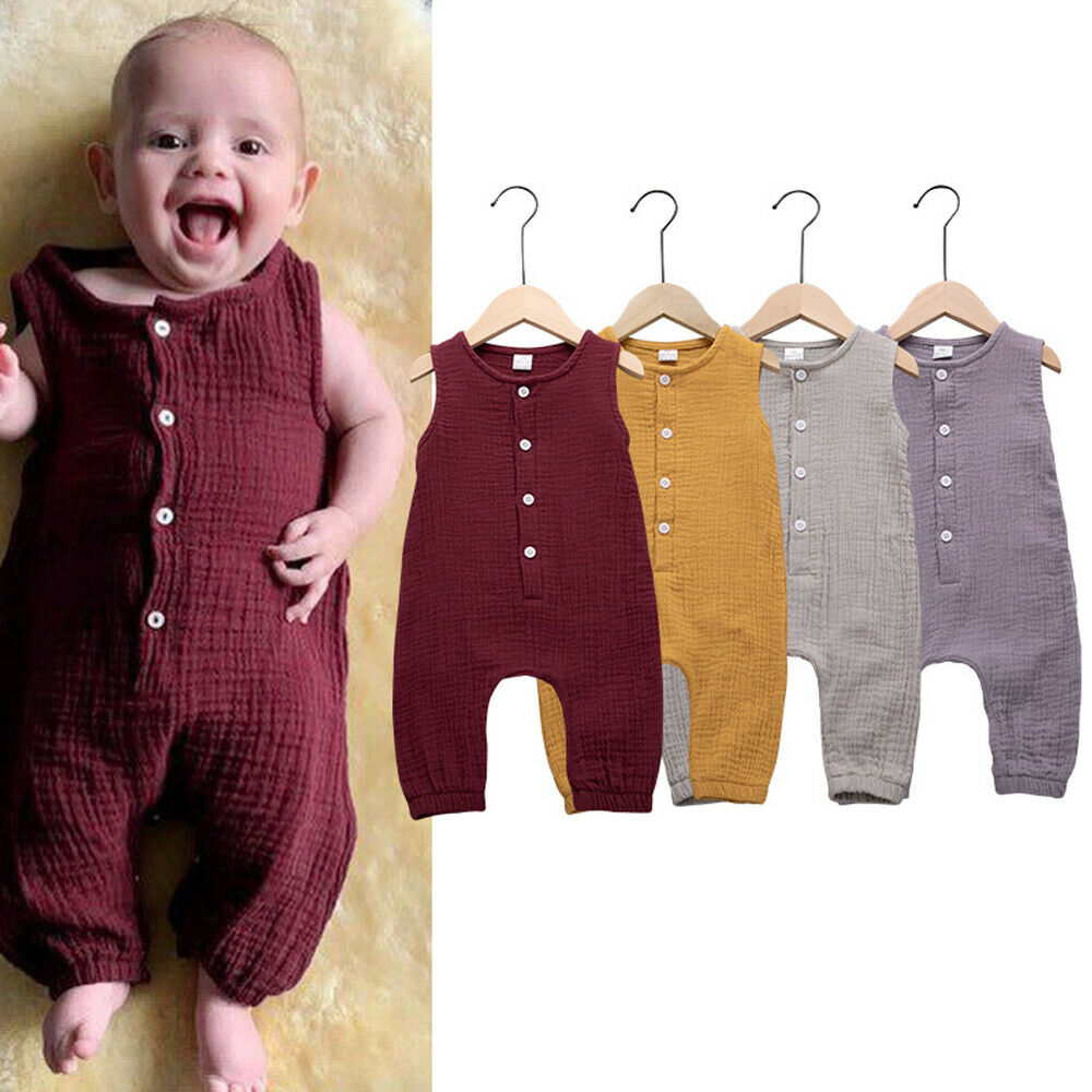 Simple Cotton Baby Jumpsuit