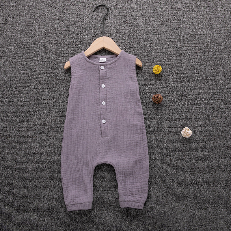 Simple Cotton Baby Jumpsuit