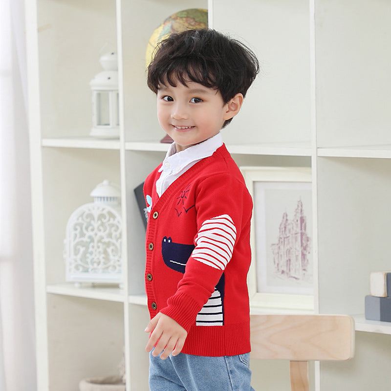 See You Later Alligator Boys Cardigan Sweater