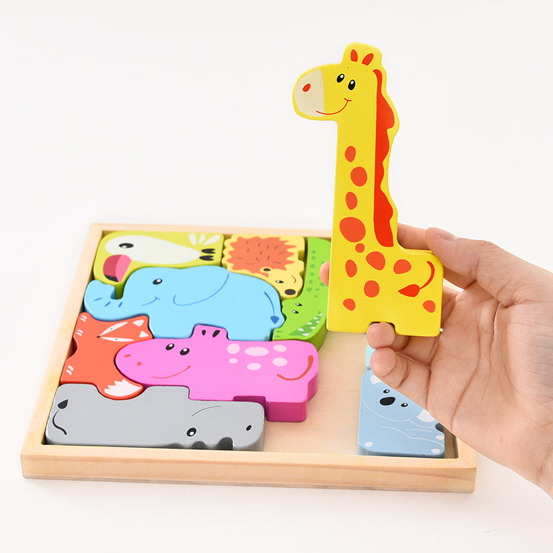 Wooden puzzle animal toy